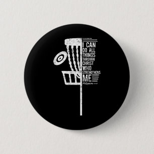 Christian Disc Golf I Can Do All Things Philippian 6 Cm Round Badge
