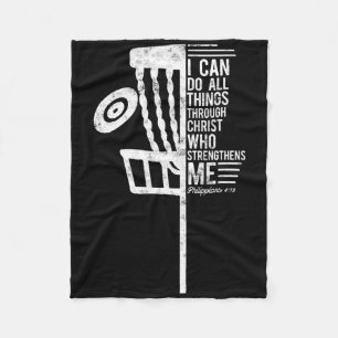 Christian Disc Golf I Can Do All Things Philippian Fleece Blanket