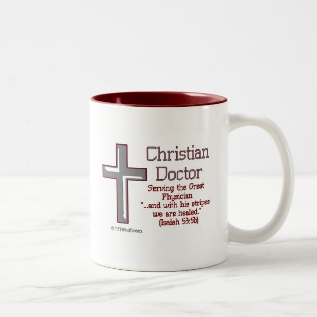 Christian Doctor Two-Tone Coffee Mug (Right)