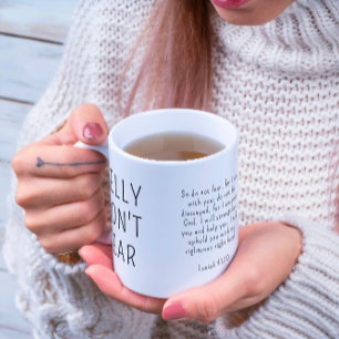 Christian Don't Fear Isaiah 41:10 Modern Black Coffee Mug