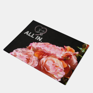 Christian Doormat All In Jesus Heart Cross