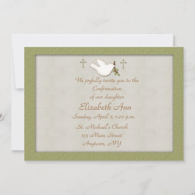 Christian Dove Invitation (Front)