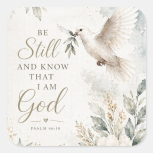 Christian Dove Sticker – Be Still and Know Psalm