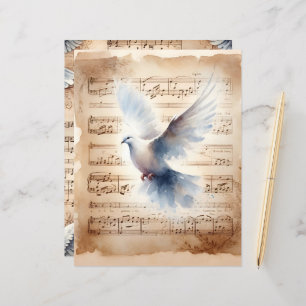 Christian Dove Vintage Scrapbook Paper