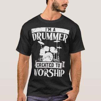 Christian Drummer Gift Idea for Drummers Who Rock  T-Shirt