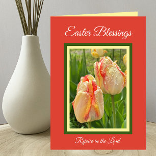 Christian Easter Blessings Tulips Card