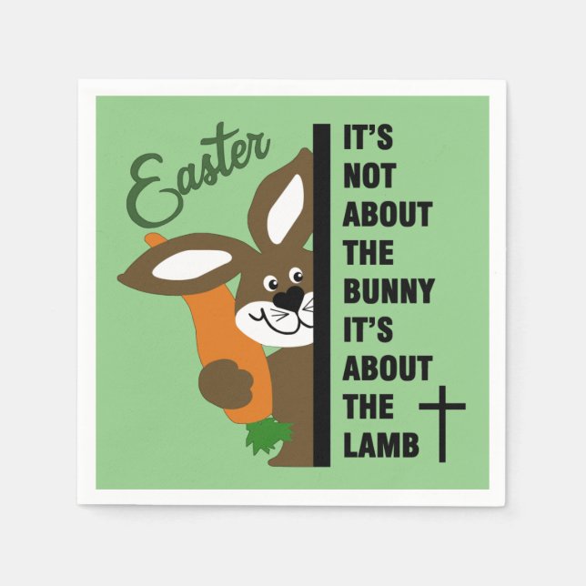 Christian Easter Bunny Napkin (Front)