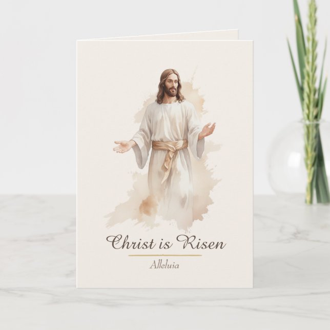 Christian Easter Card He is Risen Blessing (Front)