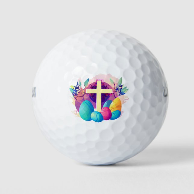 Christian Easter Cross   Golf Balls (Front)
