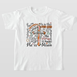 Christian Easter Cross He is Risen T-Shirt