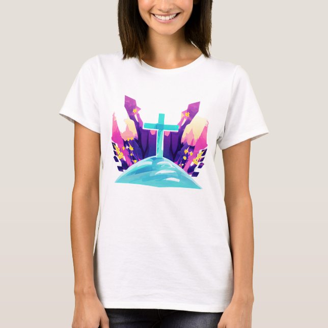 Christian Easter Cross T-Shirt (Front)