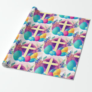 Christian Easter Cross   Wrapping Paper