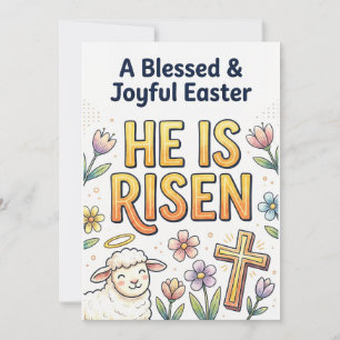 Christian Easter Greeting Art Holiday Card