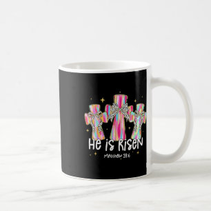 Christian Easter He Is Risen Coquette Bow Bible Ve Coffee Mug
