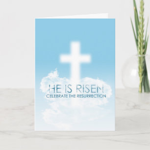 Christian Easter   He is Risen Resurrection Holiday Card