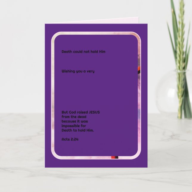 Christian Easter JESUS IS RISEN  Card (Front)