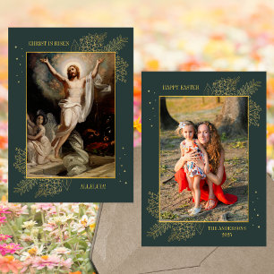 Christian Easter Jesus Resurrection Family Photo Holiday Card