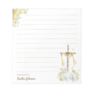 Christian Easter Lamb  Notepad