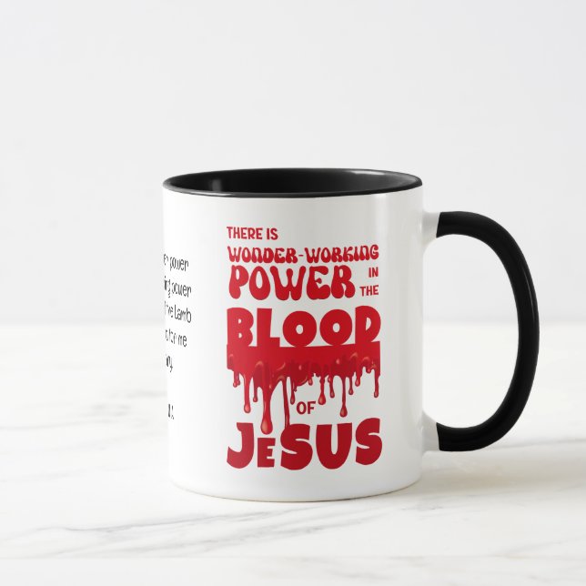 Christian Easter POWER IN THE BLOOD OF JESUS Mug (Right)