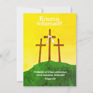 Christian Easter Wishes in Hungarian Holiday Card 