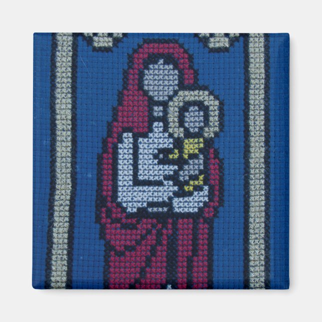 Christian embroidery magnet (Front)