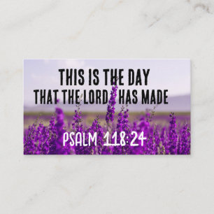 CHRISTIAN ENCLOSURE CARDS LAVENDER FIELD PSALMS