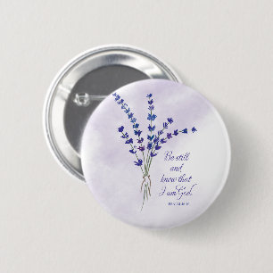 Christian Encouragement Lavender with Scripture 6 Cm Round Badge