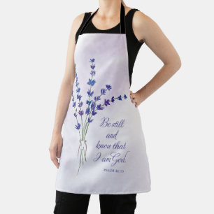 Christian Encouragement Lavender with Scripture  Apron