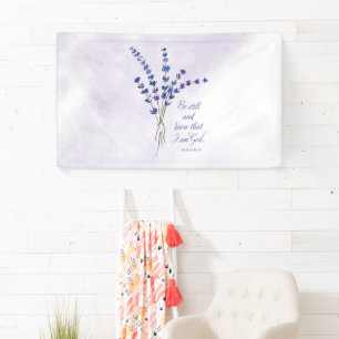 Christian Encouragement Lavender with Scripture Banner
