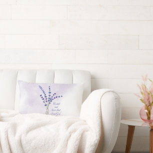 Christian Encouragement Lavender with Scripture Lumbar Cushion
