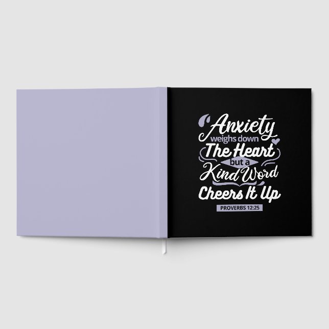 Christian Encouragement Quote – Anxiety & Kindness Guest Book (Full)