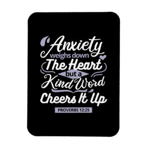 Christian Encouragement Quote – Anxiety & Kindness Magnet