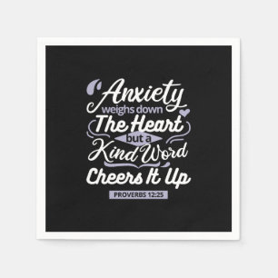 Christian Encouragement Quote – Anxiety & Kindness Napkin