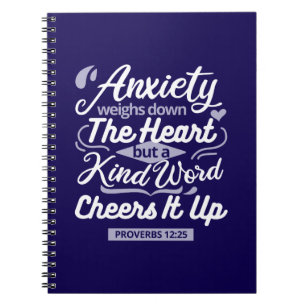 Christian Encouragement Quote – Anxiety & Kindness Notebook