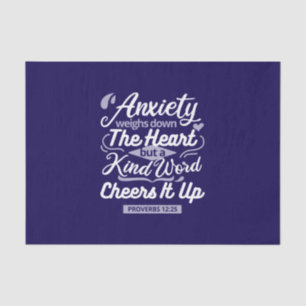 Christian Encouragement Quote – Anxiety & Kindness Tissue Paper
