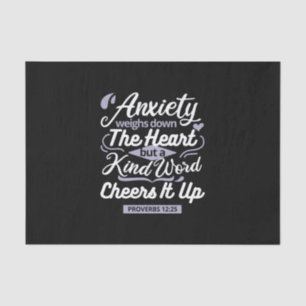 Christian Encouragement Quote – Anxiety & Kindness Tissue Paper