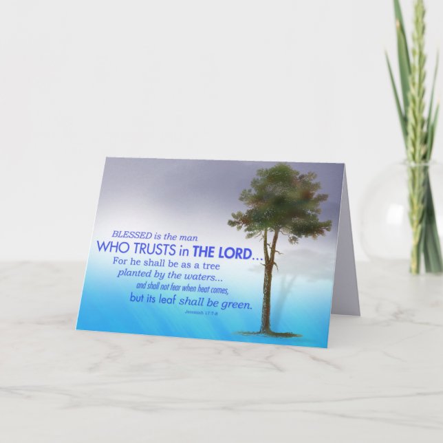 Christian Encouragement Scripture Greeting Card (Front)