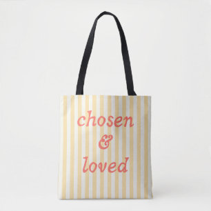 Christian Encouraging Bible Quote Trendy Preppy Tote Bag