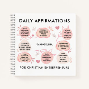 Christian Entrepreneurs Daily Affirmations Prayer Notebook