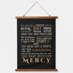 Christian Faith 1 Peter 2:9-10 You Are Chosen Wall Hanging Tapestry