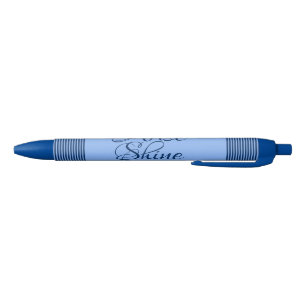 Christian Faith Arise and Shine Bible Verse Blue Black Ink Pen
