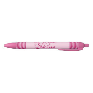 Christian Faith Arise and Shine Bible Verse Pink Black Ink Pen