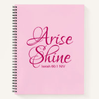 Christian Faith Arise and Shine Bible Verse Pink