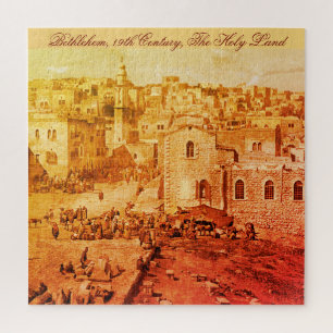 Christian Faith Bethlehem Vintage Photo Jigsaw Puzzle