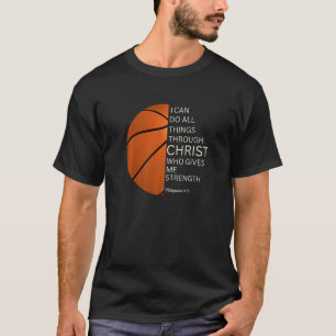 Christian Faith Bible Sports Philippians 413 Baske T-Shirt