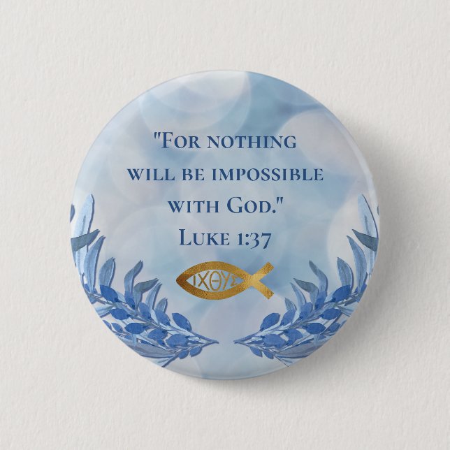 Christian Faith Bible Verse 6 Cm Round Badge (Front)