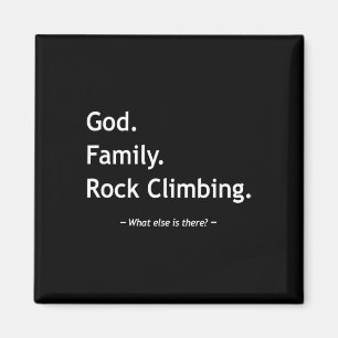 Christian Faith Christianity God Family Rock Climb Magnet