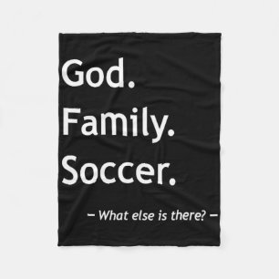 Christian Faith Christianity God Family Soccer Fleece Blanket