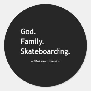 Christian Faith Christianity Skater God Family Ska Classic Round Sticker