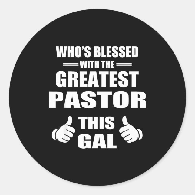Christian Faith Church Fellowship Congregation Pas Classic Round Sticker (Front)